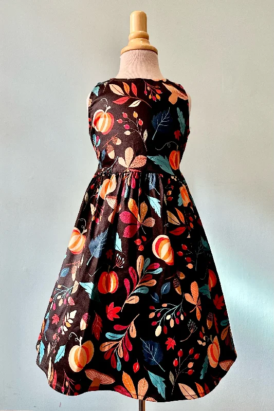 Quick Sale Kids Pumpkins and Leaves Dress by Eva Rose