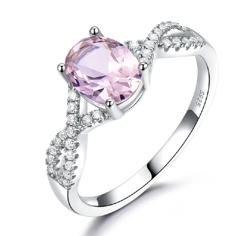Price Buster Sterling silver nanomorgon stone ring 616589351115