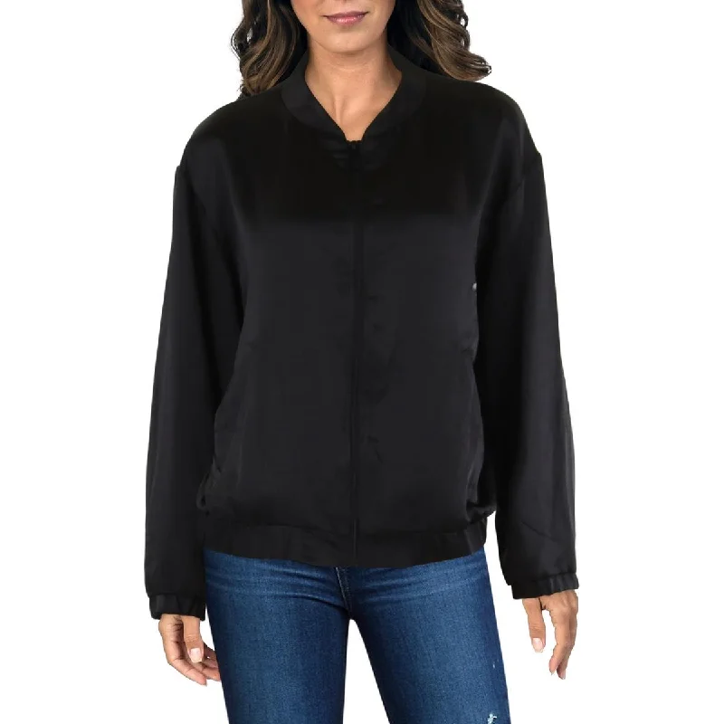 Super Deal Vince Camuto Womens Solid Bomber Jacket
