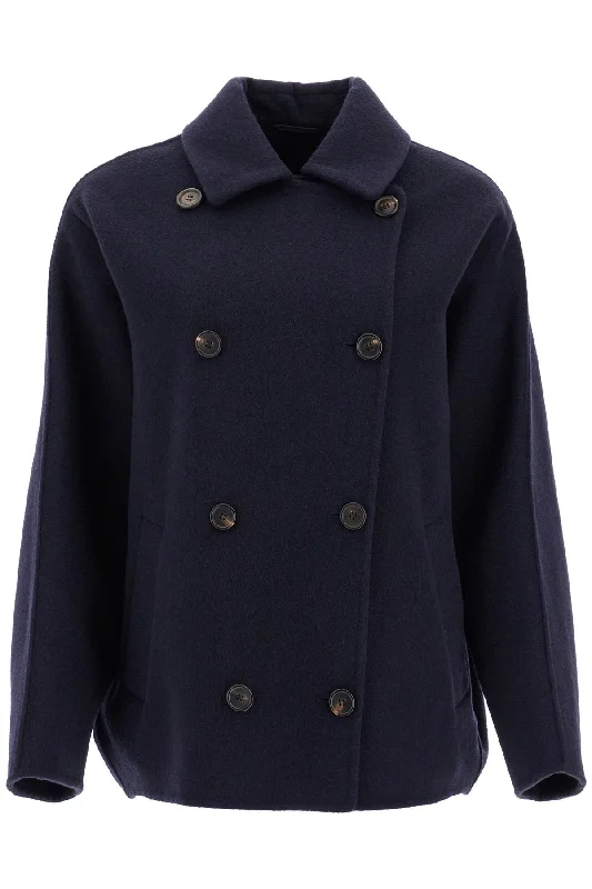 Deal of the Week Double-breasted Wool And Cashmere Cab  - Blue