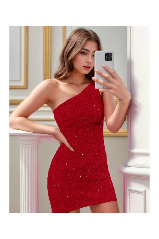 Deep Discounts Sheath-Column Short-Mini Sequined Homecoming Dresses CS0530